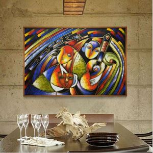 Beroemde schilderijen Clown Picasso abstract olieverfschilderij muurfoto Handgeschilderd op canvas decoratiekunst voor thuiskantoor el239q