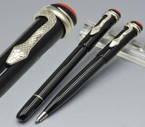 Beroemde pennen Heritage -serie Red Classic Black Resin Special Edition Roller Ball Pen met unieke slangclip287887777