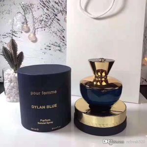 Beroemde parfum voor Lady Dylan Blue Pour Femme Cologne Natural Spray Perfumes edp Langdurige hoge geur 100ml Good Charm Scent Come with Box