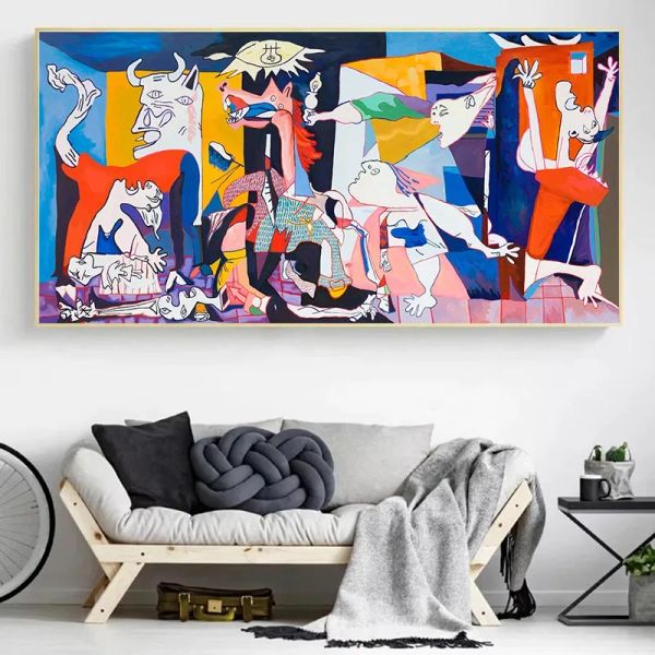 Famous Picasso Wall Art Reproduction Affiches Guernica Affiches et imprimés images Imprimé pour décoration de salle à domicile
