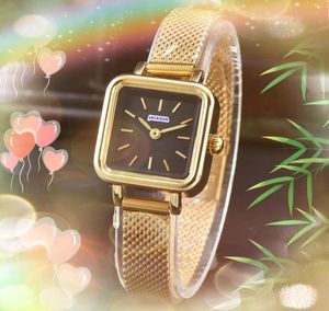 Beroemde vierkante ronde twee pinnen kleine wijzerplaat horloge volledig roestvrij staal luxe mode kristal super coole klok armband dames quartz uurwerk dames kettinghorloges