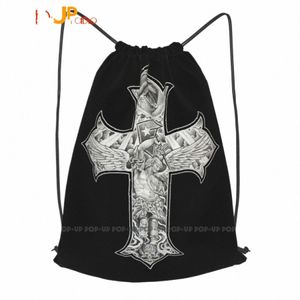 Célèbres étoiles Sangles Franco Vescovi Tattoo Rise Above Sac à dos à cordon Sac de sport créatif v5Gb #