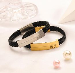 Beroemde stijlontwerper Bangle armbanden Hoogwaardige mannen Women Merkletter Roestvrij staal 18K Gold vergulde zilverplating Bracbandketen Sieraden Accessoires