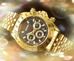 célèbre sous-cadrans fausses montres de créateurs horloge pour hommes élégante et à la mode mouvement à quartz horloge mâle fermoir original analogique chaîne décontractée bracelet montre-bracelet