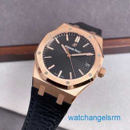 Beroemd polshorloge Spannend AP-polshorloge Royal Oak Series 15510OR OO D002CR.02 Roségoud Zwart gezicht Herenmode Vrije tijd Zakelijk horloge