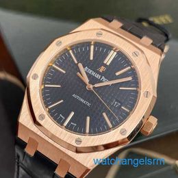 Beroemd polshorloge Spannend AP-polshorloge Royal Oak Series 15400OR.OO.D002CR.01 Roségouden heren automatisch mechanisch sporthorlogeset