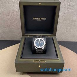 Beroemd polshorloge Spannend AP-polshorloge Horloge Royal Oak Series 15510ST Blauwe schijf Heren Zakelijk Mode Vrije tijd Sport Herenhorloge