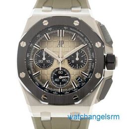 Célèbre montre-bracelet passionnante montre-bracelet AP Epic Royal Oak Offshore Series montre-bracelet mécanique automatique pour hommes avec fonction de synchronisation 26420SO.OO.A600CA.0 gris clair