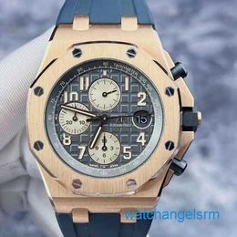 Beroemd polshorloge Spannend AP polshorloge Royal Oak Offshore Series 26470OR Grijze wijzerplaat 18K Rose Gold Herenhorloge Automatische machines