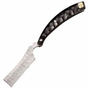 FamousCraftsman couteau de rasoir damas VG10 lame manche en bois d'ébène couteau de poche tactique pliant chasse pêche EDC outil de survie a3099
