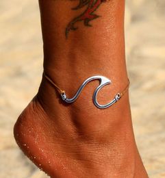 FAMSHIN 2019 Boheemse golfsterrenhanger Hanger Anklets for Women Stone Beads Shell Anklet Armbanden op de been handgemaakte sieraden T20078587734