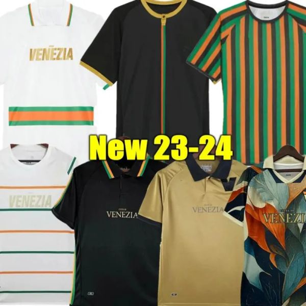 Fan Club Top Quality 5A + 21 23 24 Venezia Soccer Jerseys Golden Jersey Aramu Forte Venise 2023 2024 Busio Football T-shirts Home Away 3Rd Adukt Kids Kit Uniformes