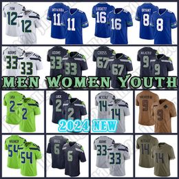 FAN DK Metcalf Jamal Adams Maillot de football Tyler Lockett Quandre Diggs Seattles Geno Smith Seahawkes Devon Witherspoon Jaxon Smith-Njigba Kenneth Walker III Love d1