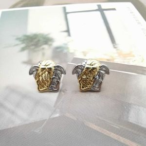 Boucles d'oreilles créatrices de mode V Letter Banshee Medusa Head 18K Gold plaqué Womens VE15