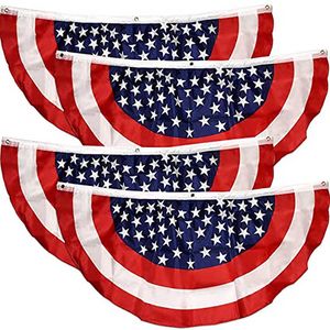 Drapeaux en forme d'éventail Patriotic Bunting Banner Drapeau américain Stars and Stripes USA 4 juillet r Memorial Day Ands Independence Days KKB7677