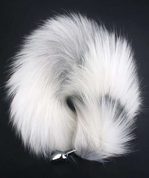 Fanala Drop Real Fox Tail Anal Plug Anus Toy Butt Plug Animal Role Play Cosplay Fox Tail For Sex Game Erotic Toy Y1907167342126