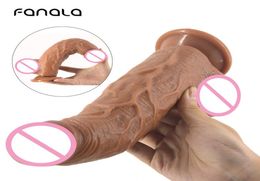 Fanala Énorme vibrateur de gode Realist Toys for Woman Silicone Aspiration Tup Penis Vibrador Para Mulher Dildo Dilatador Anal MX1919721552