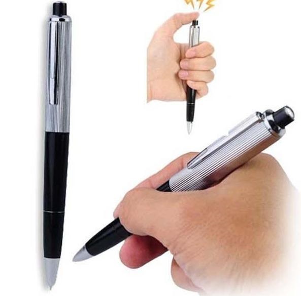 April Fools Day Fancy BallPoint Pennor Pen Shocking Electric Shock Toy Gift Joke Prank Trick Fun Prank Trick Joke Leksaker Gratis frakt