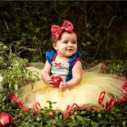 Disque de fantaisie pour filles enfants 1 à 5 ans robe princesse fille élégante robe rose halloween costumes bébé vêtements de Noël rouges 240329