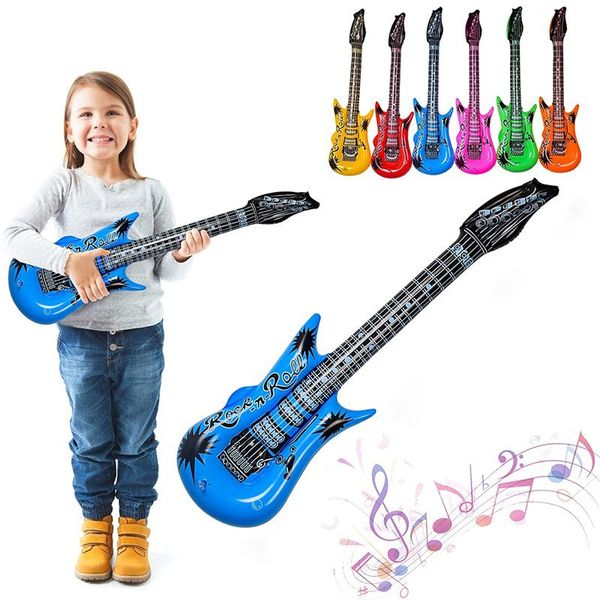 Fancy Dress Party Prop Musical Disco Rock Neon Inflable Blow Up Guitarras Envío rápido de DHL