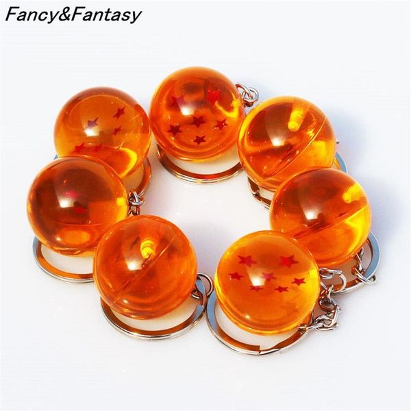 FancyFantasy Anime Goku Dragon Super porte-clés 3D 1-7 étoiles Cosplay chaîne de boule de cristal Collection jouet cadeau porte-clés C190110012165