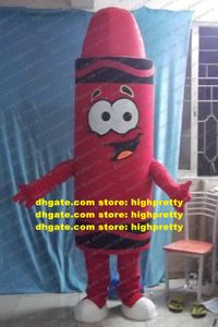 Fancy Red Lip Rouge Mascot Mascot Costume Mascotte Crayon Pencil Lipstick met Canular Body Smiling Face volwassen maat Nr. 2948 Gratis schip