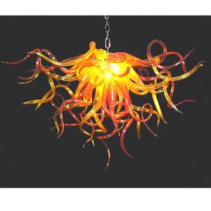 Fantaisie chaud jaune citron couleur lampes soufflé à la bouche lustres en verre de Murao éclairages EC UL LED ampoules lumière Italie Style