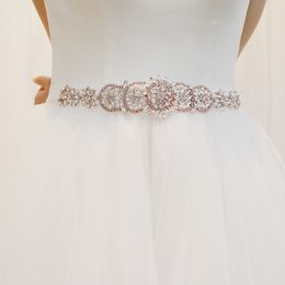 Fajas de boda elegantes 2023 Cinturones de novia de cristal brillante