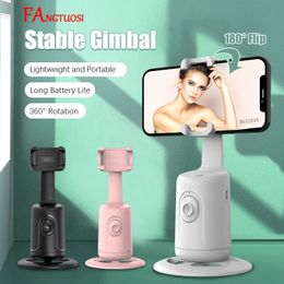 FANGTUOSI 360 Rotatie follow-up Gimbal Stabilizer Monopod Desktop tracking gimbal Voor Tiktok live pography 240104