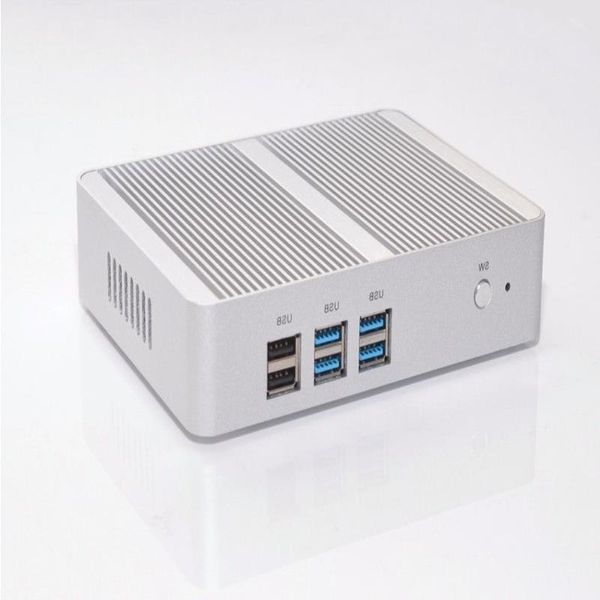 Freeshipping Fanless Intel N3150 Mini PC Celeron Quad Core 16 ~ 208Ghz Windows 10 Mini Computer Dual H-DM-I Wifi Dual Lan TV Box Essjo