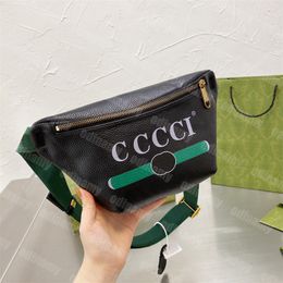 Fanny Pack Designer Fashion Mens Belt Bag Riñoneras para mujeres amantes Bum Bag Leather 22cm Chest Pack