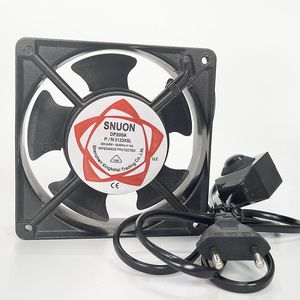 Fans 220V240V 120 mm mouw lager axiale koeluitlaatventilator met stroomkabel