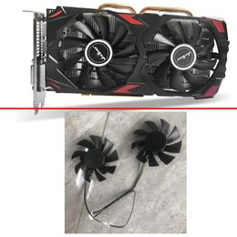 Ventilateurs 2pcs Nouveau ventilateur de refroidissement 4pin 83 mm RX580 8GB GPU Fan pour Jieshuo RX580 Fans de cartes vidéo