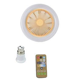 Fans 30W afstandsbediening E27 plafondventilator met B22 tot E27 Light Lamp Bulb Socket Converter voor thuisslaapkamer keukenkoelventilatorlamp