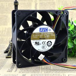 Ventilateurs Refroidissements 2B12038B48U-P038 DC 48V 1.3A 12cm 120 38mm 12038 4 fils PWM Serveur Onduleur Refroidissement Axial Refroidisseur FanFans