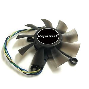 Fans Koelingen 75 mm DC 12V 0,5a 4 -draads VGA GPU -koelfan voor Radeon HD 7770 8600 9800G Video Graphics Card CoolingFans