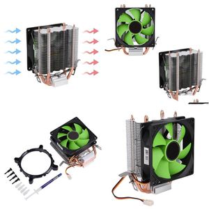 Fans Koelingen 90Mm 3Pin Fan Cpu Koeler Heatsink Stil Voor Intel Lga775/1156/1155 Amd Am2/Am2Add/Am3 5 Drop Delivery Computers Networki Dhhmp