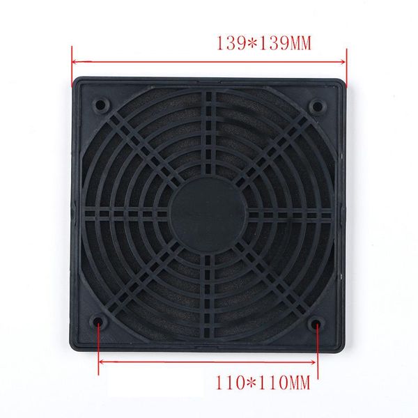 Ventilateurs de refroidissement en plastique noir filet étanche à poussière pour 13,5 cm de refroidissement ventilateur ordinateur jeu ATX MATX ITX 135 mm refroidisse