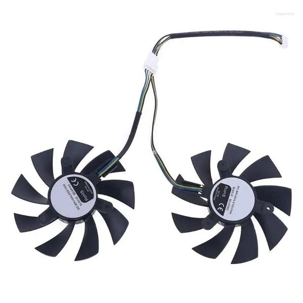 Ventilateurs Refroidissements Ordinateur 1 paire 4PIN Ventilateur de refroidissement pour Geforce 1660 2060 2070 Carte graphique vidéo Dropship Drop Livraison Ordinateurs Networki Otqtz