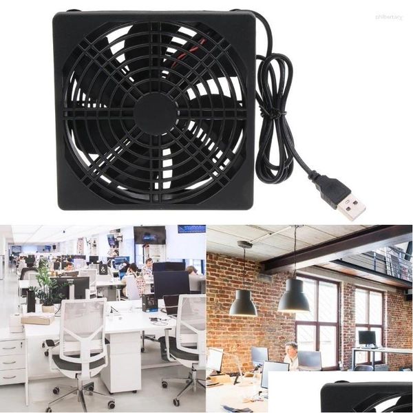 Ventilateurs de refroidissement ordinateur 12cm ventilateur de refroidissement 5v alimentation usb alimentaire silencieux silencieux pour routeur décodeur dropship drop livting ordinateurs netwo otdmu