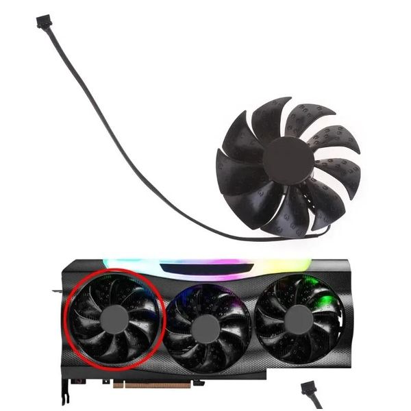 Ventiladores Refrigeraciones Computadora 86 mm Ventilador enfriador 4 pines 12 V 0.55 A Pld09220S12Hh Tarjeta gráfica VGA para Evga Geforce Rtx3070 3070Ti 3080 3080Ti 3090 Otqb3