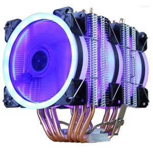 Fans & Coolings Cooler High Quality 6 Heat-Pipes Dual-Tower Cooling 9cm RGB Fan LED Support 3 3PIN CPU For AMD And IntelFans
