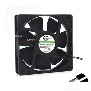 Fans Coolings Fans Coolings Motor Borstelloze axiale ventilator 120 25 mm 120 mm 12 cm 115 V 230 V 7 W 2600 rpm 100,2 Cfm Hoge kwaliteit sterke lucht Flo Dhc0H