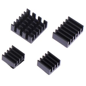 Ventilateurs refroidissement pour framboise PI 4b en aluminium Tiche de chaleur Radiateur refroidisseur 4 Modèle B Éviteur de chaleur CPU RAM LAN USB Filmage de refroidissement