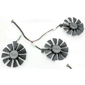 Ventilateurs Refroidissements Nouveau Original Everflow 88Mm T129215Su Pld09210S12Hh Remplacement Pour Asus Strix Raptor Gtx980Ti R9 390X 390 Rx 480 Graphique Dh0Y2