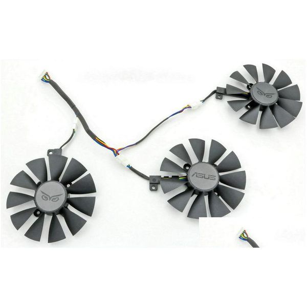 Refrigeraciones de ventiladores Nuevo original Everflow 88 mm T129215Su Pld09210S12Hh Reemplazo para Asus Strix Raptor Gtx980Ti R9 390X 390 Rx 480 Graph Otpdt