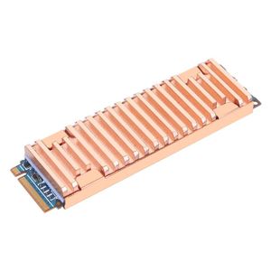 Fans Refrigeraciones Puro Cobre Disipador de calor Enfriador de calor Disipador de calor Adhesivo conductor térmico para M.2 NGFF 2280 PCI-E NVME SSD Grueso 8 mm PS5 2022