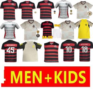 Fans CR Flamengo Soccer Jerseys homme et enfant 2023 2024 2025 DE ARRASCAETA E.RIBEIRO GABI B.HENRIQUE DAVID LUIZ DIEGO PEDRO GERSON 23 24 25 domicile 3ème maillot de football