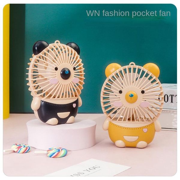 Fans Dessin animé mignon ours Mini ventilateur ventilateur de poche pour enfants en plein air Portable USB ventilateur de charge fabricant ventes directes et vente en gros
