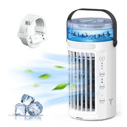 Ventilateurs refroidisseur d'air de bureau, réservoir d'eau de 480ML, arrêt automatique, charge type-c, 3 vitesses, climatiseur personnel USB pour la maison, U1JE